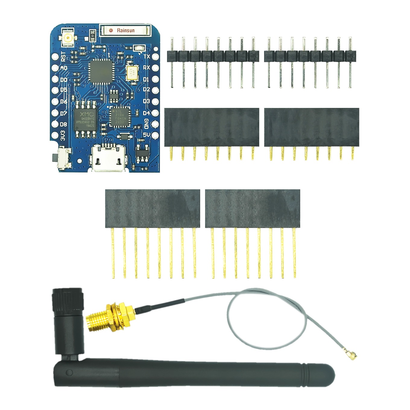 D1 Mini Pro - Wemos-外部アンテナコネクタ、Wi-Fi開発ボード、マイクロmcuベース、d1ミニプロ、4m、16mバイト、esp8266、ESP-8266EX、cp2104