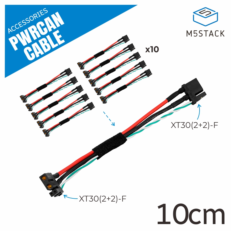 M5Stack - モジュール用M5Stack-Official pwrcanケーブル、10cm、50cm、2個