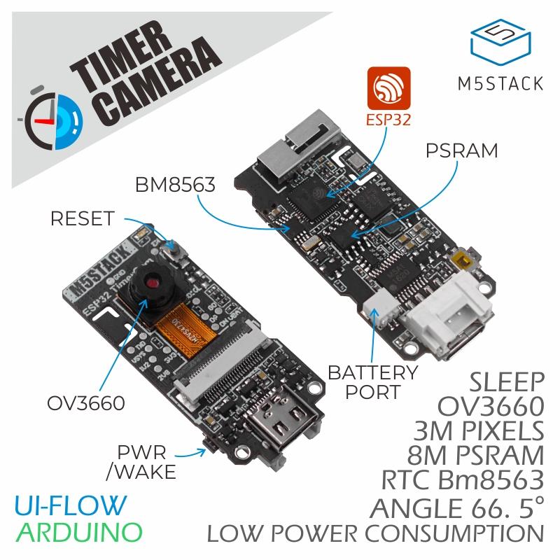 Doit Esp32 - M5Stack 公式 ESP32 PSRAM タイマー カメラ
