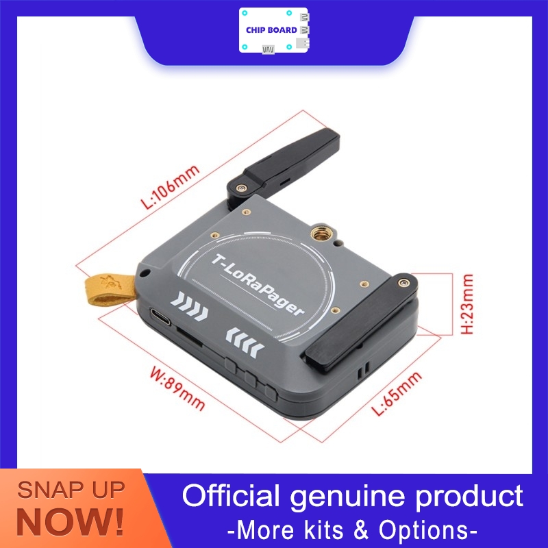 Lolin S3 - LILYGO T-LoRa ページャー ハンドヘルド通信デバイス ESP32-S3 搭載、キーボード入力、GNSS測位、LoRa対応