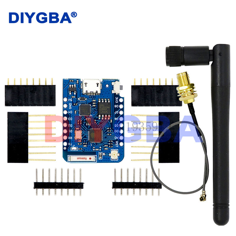WEMOS D1 ミニプロ 4 メートル 16 メートルバイ - Nodemcuv2 のレビューと価格